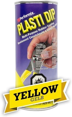 PLASTI DIP INTERNATIONAL Plasti Dip Yellow Rubber Coating 14.5oz Peelable Durable Tool & Auto Dip Can