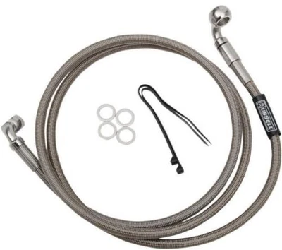 Russell Pro Swivel Universal Brake Hose - Stainless Steel - 3/8in.,90 Degree,Upp - Image 1 of 3