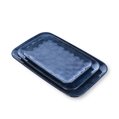 Ceramic Rectangle Serving Platters - 14" 12" 10" Porcelain Serving Trays Plat... - Image 1 of 4