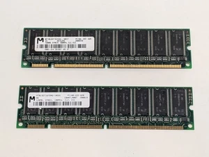 (2) Micron 128Mb PC100 ECC Memory - MT18LSDT1672AG-10EC7 & MT9LSDT1672AG-10EB1  - Picture 1 of 3