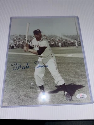 Monte Irvin AUTO 8 x 10  New York Giants Vintage Baseball Signed Photo JSA HOF - Image 1 of 4