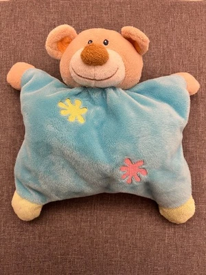 Nattou Bär Rassel blau beige 20 cm super weich Schnuffeltuch Teddy - Bild 1 von 2