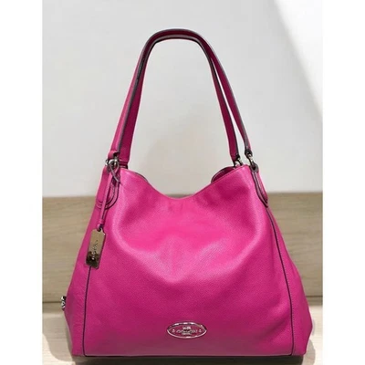 Bolso de hombro Coach 33547 Edie de cuero con bloqueo giratorio    Foto 1 de 4