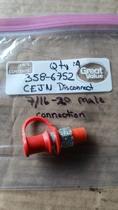 4 Qty of CEJN 7 /16-20 High Pressure Quick Disconnect Couplers w/Caps 358-6752 - Picture 1 of 5