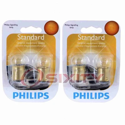 2 pc Philips License Plate Light Bulbs for Subaru 1400 Brat DL FE GF GL GLF ze - Image 1 of 4