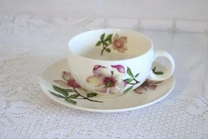 CROOKSVILLE CRO90 PINK MAGNOLIA FLOWERS IVA-LURE Cups & Saucers Set of 3 each - Picture 1 of 11