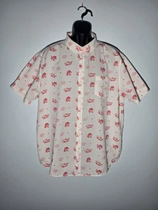 Disney Pixar Toy Story 4 Pizza Planet Camisa Abotonada Blanca Roja XXL Para Hombres Informal - Imagen 1 de 12