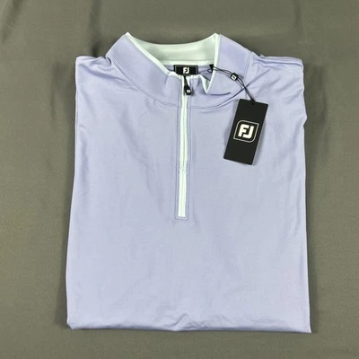 FootJoy Golf Pullover Lightweight Solid 1/4 Zip Large Periwinkle NWT MSRP $125 - Image 1 of 4