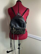 Rebecca Minkoff Lola Black / Gold Leather Rivet 3 Ways Mini backpack
