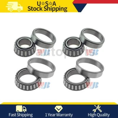 Juego de 4 cojinetes de rueda y carreras delanteros interiores exteriores Dodge B100 WJB 1975 1976 Foto 1 de 4