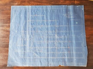 Antique c1905 Draper North Carolina Street and House Lighting Blueprint Map - Picture 1 of 6