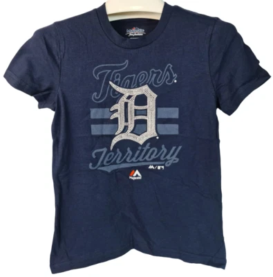 Camiseta Majestic Athletic Youth Detroit Tigers Crushing It AZUL MARINO - PEQUEÑA 7/8 Foto 1 de 4