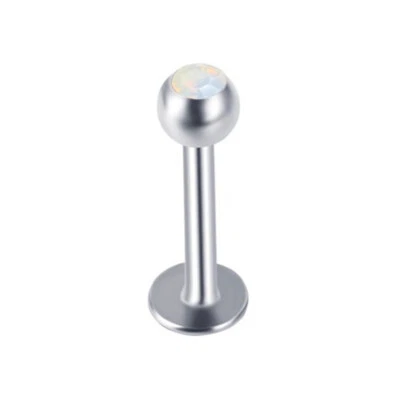 2X 6mm-12mm Bar Steel Opalite Labret Monroe Lip Ring Ear Stud Piercing Jewelry Foto 1 de 4