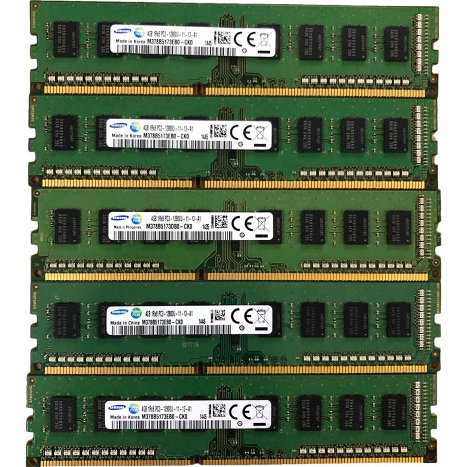 SAMSUNG Memory RAM DDR3 DDR4 4GB 1600MHz 8GB 16GB 3200MHz 32GB For Computers Lot - Image 1 of 4