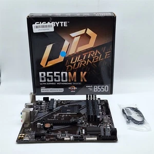 GIGABYTE B550M K AM4 AMD B550 Micro-ATX Motherboard with Dual M.2, SATA 6Gb/s - Picture 1 of 7