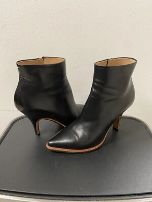 Maison Martin Margiela Ankle Boot Black Leather Women’s Size 37 Made In Italy - Image 1 of 4