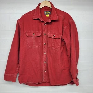 Cabelas Red Long Sleeve Flannel Buttonup Shirt Size XL - Picture 1 of 10