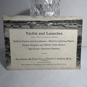 1900’s GAS ENGINE & POWER CO. Yachts & Launches Catalog Brochure, NYC - New York - Picture 1 of 21