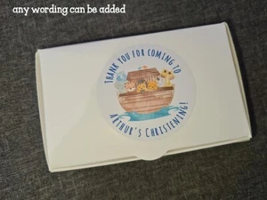 PERSONALISED CAKE BOX BOXES BIRTHDAY PARTY CHRISTENING BABY SHOWER NOAHS ARK