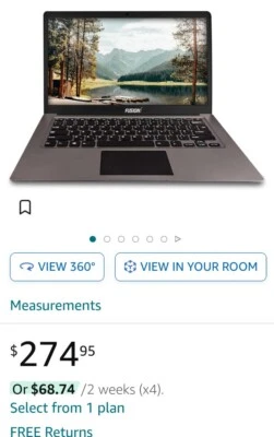 Fusion 5 Laptop 14.1-Inch A90B+Pro 64G, Windows 10 NEW FAST SHIPPING ...... - Image 1 of 4