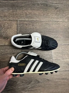 vintage adidas telstar boots football cleats black leather eu41 1/3 us8 uk7,5 - Picture 1 of 7