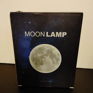 Color Changing LED 3D Moon Lamp Light with Wood Stand GROPINFLY Room Decor Gift - Picture 1 of 13