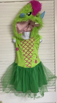 Fantasia Leg Avenue verde/rosa monstro peludo tutu, criança pequena 4-6 - Imagem 1 de 4