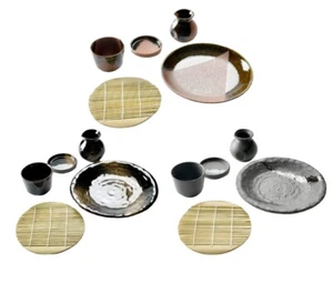 SETOMONOHONPO Japanese Soba Plate Colander Bamboo Sobachoko Cup Yakumi 5pcs NEW - Picture 1 of 51