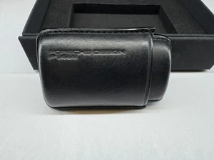 porsche design p3659 black leather lighter cover handmade in spain - Picture 1 of 10