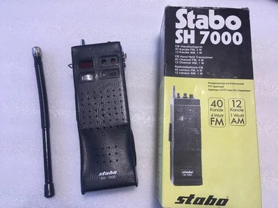 Sprechfunkgerät Stabo SH 7000 CB-Handfunkgerät 40FM/12AM Kanäle Lederhülle - Bild 1 von 4