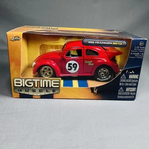 Jada Toys Big Time Muscle 1959 Volkswagen Beetle Red 1:32 Scale New Sealed - Picture 1 of 9