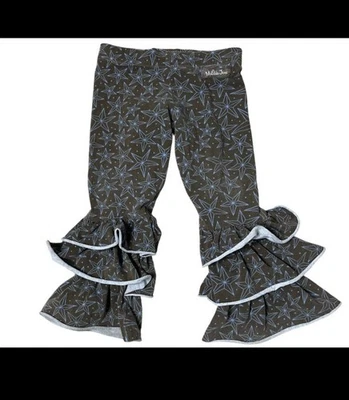 Pantalones con volantes Matilda Jane Paint by Numbers estampado de estrellas pierna acampanada marrón talla 4T Foto 1 de 4