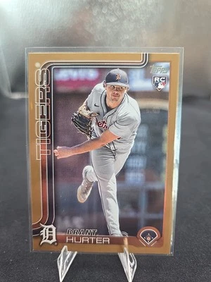 2025 Topps Brant Hurter #348 Detroit Tigers /2025 GOLD BORDER RC - Image 1 of 2