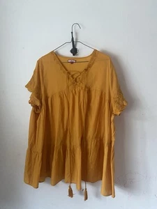 Joe Browns Ladies Yellow Big Size UK 20 Cotton Tunic Dress - Picture 1 of 13