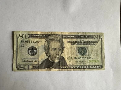 2013 Series $20 Dollar Star Note Circulated Low Serial Number 05611100* - Image 1 of 2