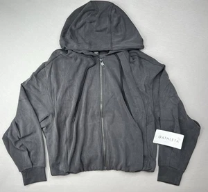 Athleta Womens Seasoft Bubble Hem Full Zip Sweatshirt Sz L $129 - Picture 1 of 5