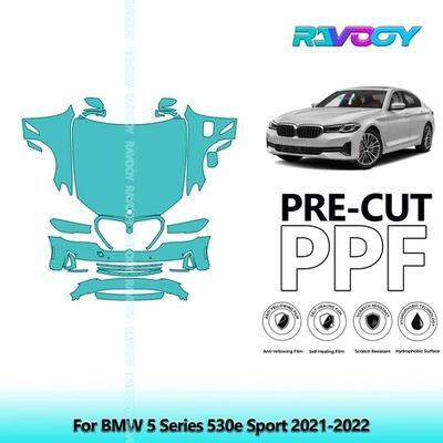 Kit PPF de protección de pintura precortada para BMW Serie 5 530e Sport 2021-2022 Foto 1 de 4