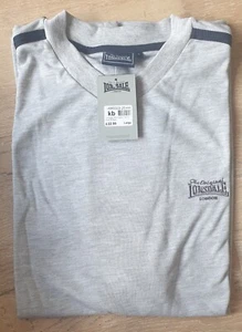 Mens GREY BLUE LONSDALE V NECK T-Shirt RRP £22.99. SUPREME QUALITY CASUAL NEW - Picture 1 of 1