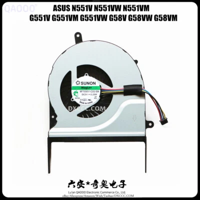 ASUS GL551VW G551V G551VM G551VW G58V G58VM G58VW CPU Cooling Fan - Image 1 of 4
