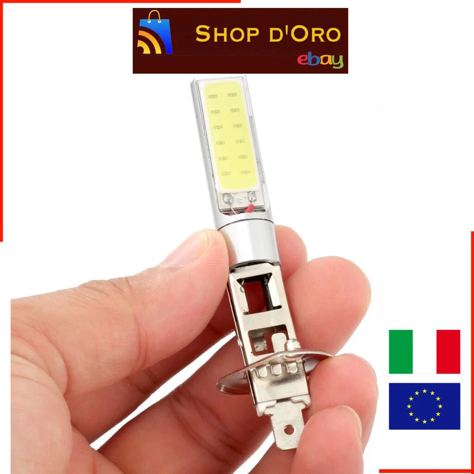 2X H1 Xenon Bianco 6000K 7.5W COB LED SMD Lampadine Luci Fari LED Auto HEADLIGHT - Immagine 1 di 3