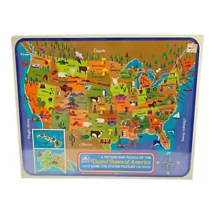 1968 A Picture Map Puzzle of the United States of America New Sealed Vintage - Picture 1 of 9