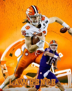 Clemson Tigers Lithograph print of Trevor Lawrence - Picture 1 of 1