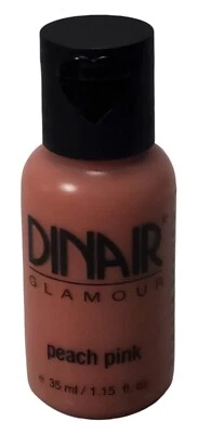 Dinair Airbrush Makeup Glamour Foundation 1.15 oz Peach Pink NOS - image 1 of 4
