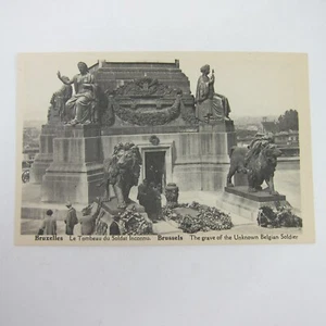 Postal Bruselas Bélgica Tumba Tumba del Soldado Belga Desconocido Antigua - Imagen 1 de 12