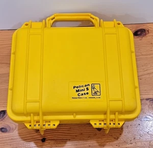 Pelican Mini S Hard Case Yellow with Foam - Picture 1 of 6