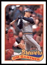 1989 Topps Jim Gantner Milwaukee Brewers #671