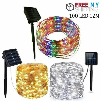 100 led Solar Fairy Lights For Garden Patio Yard Party Wedding Christmas Tree - Image 1 of 4