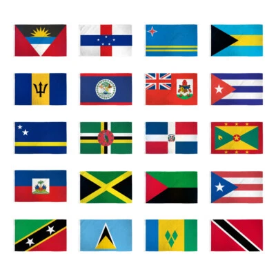 Set of 20 Caribbean Country Flags Set of Caribbean Flags 3x5ft House Flags - Image 1 of 2