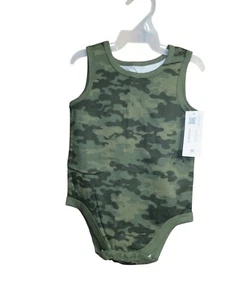 Body de playa de verano a presión estampado verde oscuro camuflaje Garanimals infantil 12 meses nuevo con etiquetas - Imagen 1 de 4