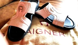 Seltene Aigner Damen/Herren  Sandalen-Sandaletten-Pantoletten Gr.40 Weiß-NEU - Bild 1 von 7